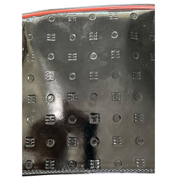 Arcadia Black Patent Leather Hobo Baguette Shoulder Bag - Picture 3 of 8